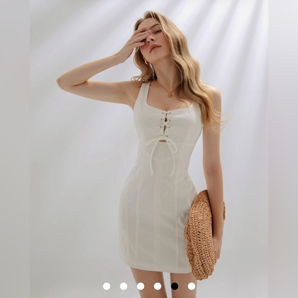 NEW! AIR SPACE Corset Tie Mini Dress - Picture 2 of 6